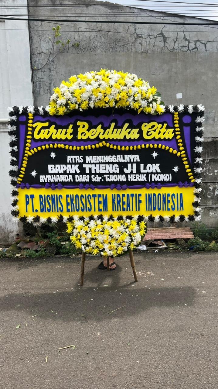 Papan bunga duka cita PT Bisnis Ekosistem Kreatif Indonesia